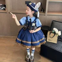 Robe de princesse Zootopia Judy lapin officier de Police robe Lolita dérivés d'animation enfants Cos vêtements cadeaux pour filles 5