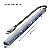 2026 new model USB C Hub USB Hub 3.0, Aluminum 7 in 1 USB Extender|USB Splitter with 1 X USB 3.0, 4 X USB 2.0 and 2 X USB C Port - Image 2
