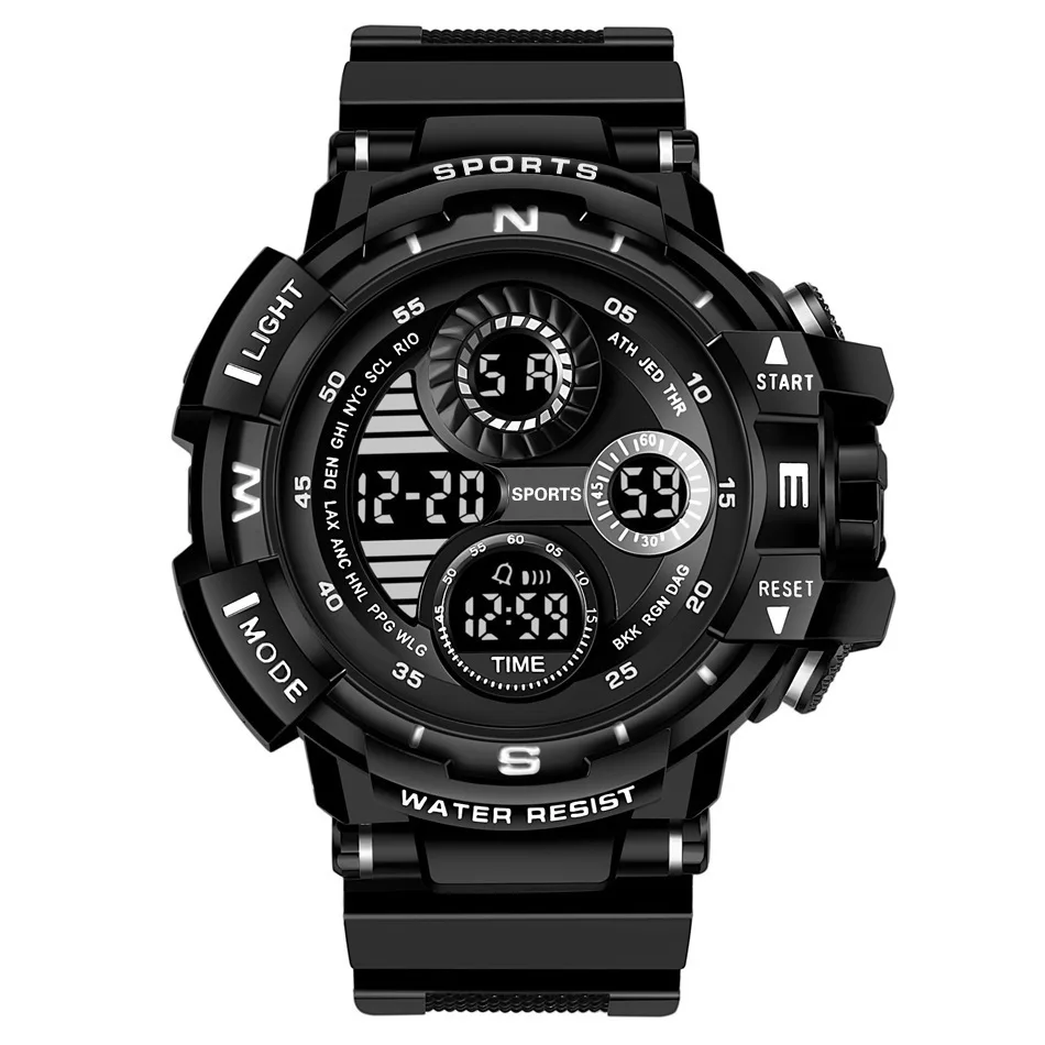 Men's Watch Alarm Clock Luminous Teenagers Men and Women Sports Electronic Watch