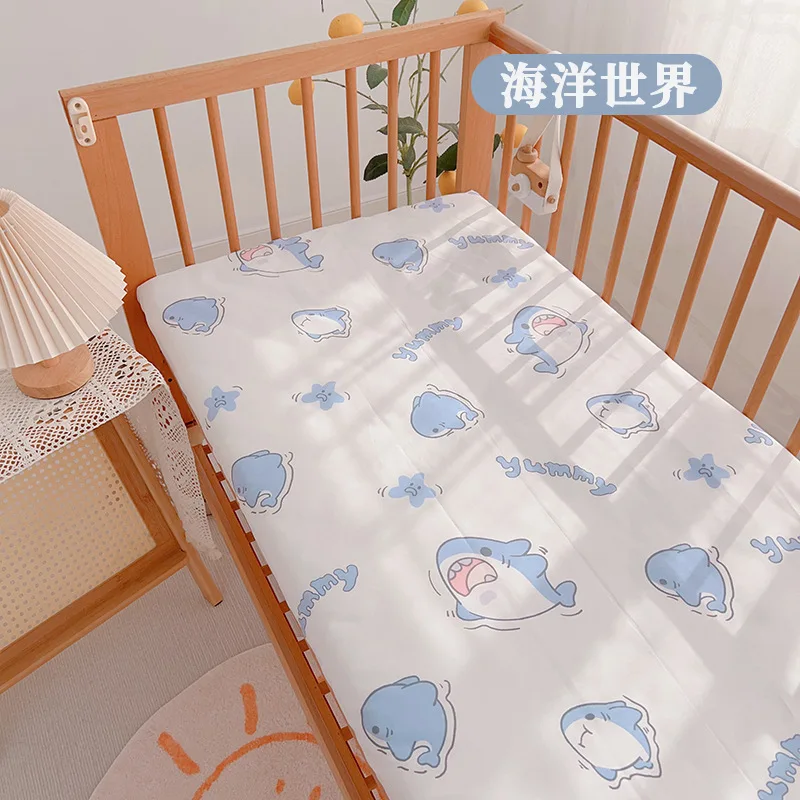 Baby Cot Fitted Bed Sheet For Newborn Cotton Crib Bed Sheet For Children Mattress Cover Protector 120x70cm baby crib sheet