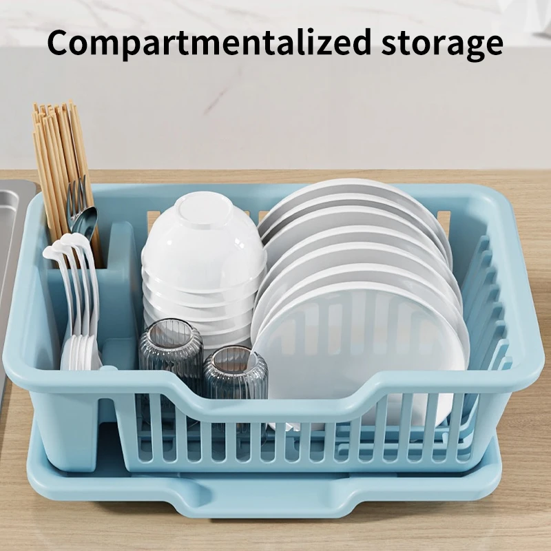 New Pull basket Kitchen cabinet 2-layer drawer Bowl Plastic Drain Basket Space Bowl Rack Home Storage Shelf