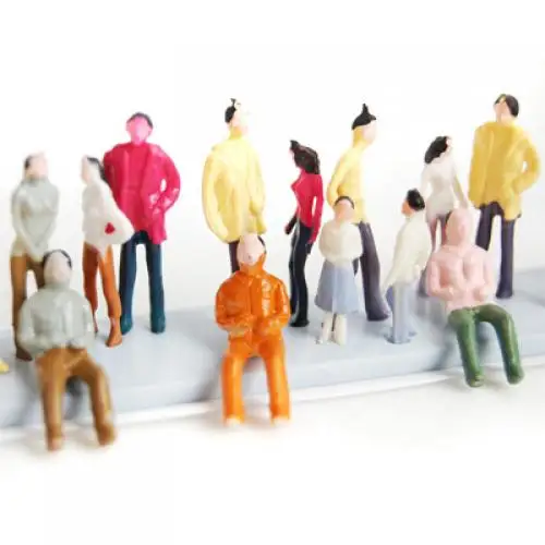 미니어처 인물 모델 피규어, N 게이지 모델 기차 디오라마 풍경 DIY 액세서리, 100 개, 1:150 스케일