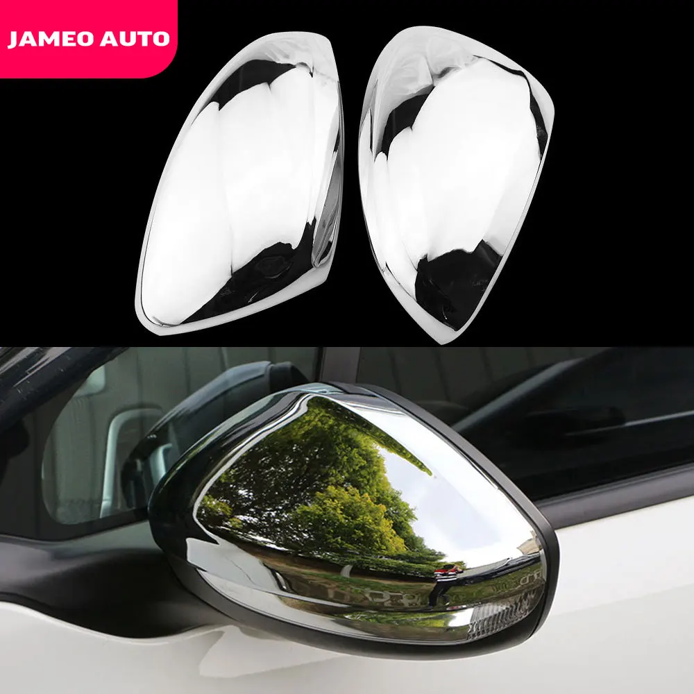 

Jameo Auto 2 шт./компл. ABS Хромированная Накладка для защиты зеркала заднего вида, подходит для Peugeot 301, хромированная отделка 2014-2019, аксессуары