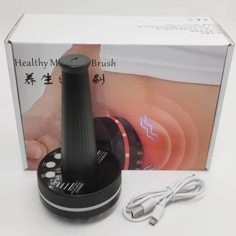 Electric Health Meridian Brush Full Body Guasha Scraping Massage Comb Beauty Weight Loss Dredge Meridian Lymphatic Hot Compress