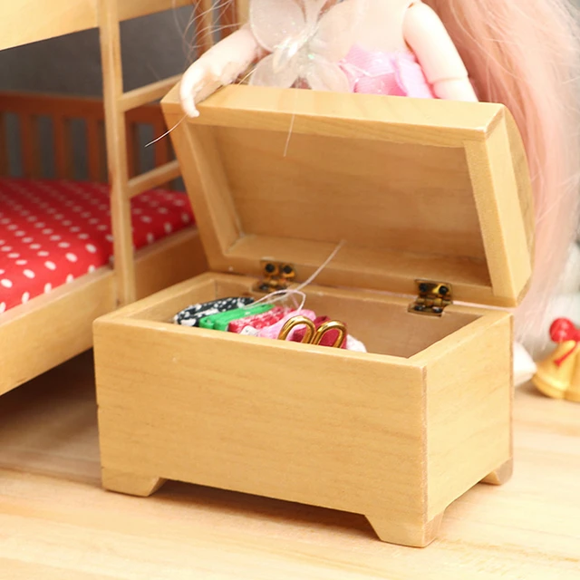  Odoria 1/12 Miniature Trunk Suitcase Dollhouse Decoration  Accessories : Toys & Games