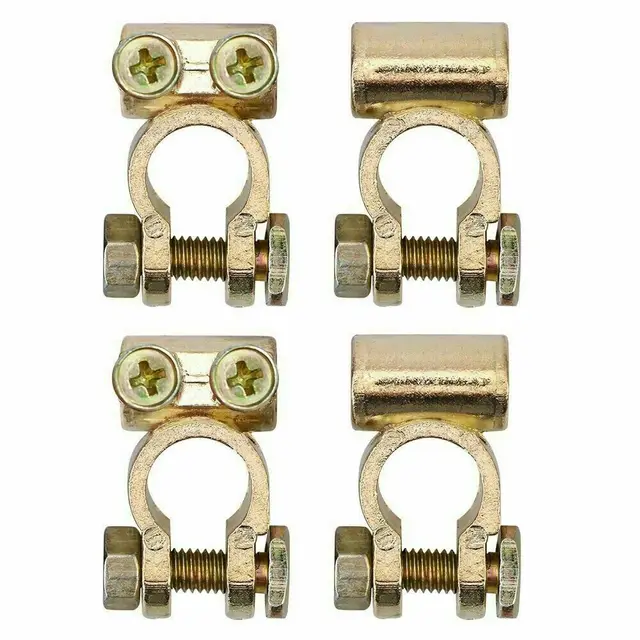 Morsetti Batteria Auto - 2 Pezzi, Positivo E Negativo, In Rame Stagnato, Per Auto, Barche, Camper - Foto 7