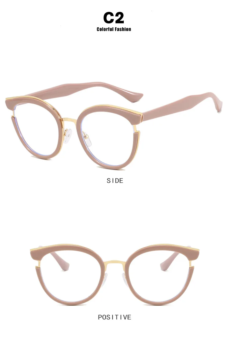 TR90 Luxus Retro Katzenaugen-Brille für Männer und Frauen Modische Markendesigner Optische Brille Anti-Blaulicht Computer-Brille Очки – Detail 10