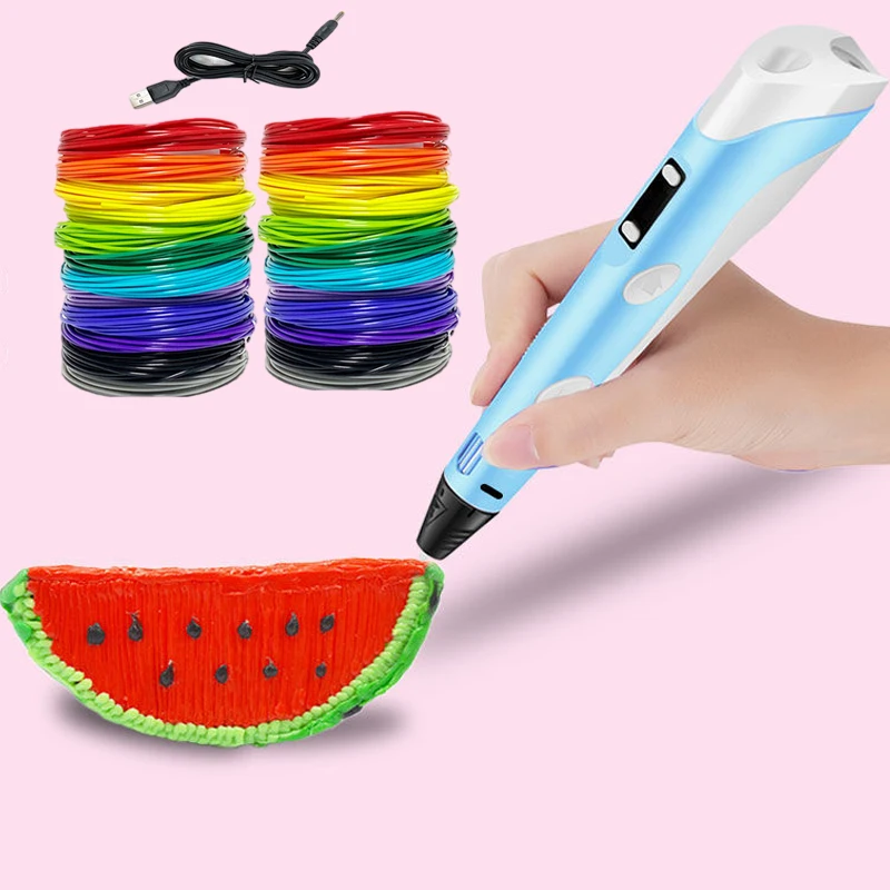 3D Printing Pen DIY Three-dimensional Painting Children Toys With LCD Screen Compatible PLA Filament