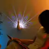 Peacock Projector Lamp Remote Control Night Light Bedside Colorful Atmosphere Light Creative Wall-mounted 9 modes Christmas Gift 1