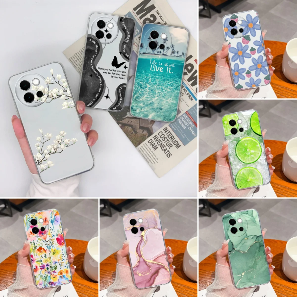 Leisure Butterfly Soft Clear Silicone Anti-Drop Phone Case - Slim Back Cover