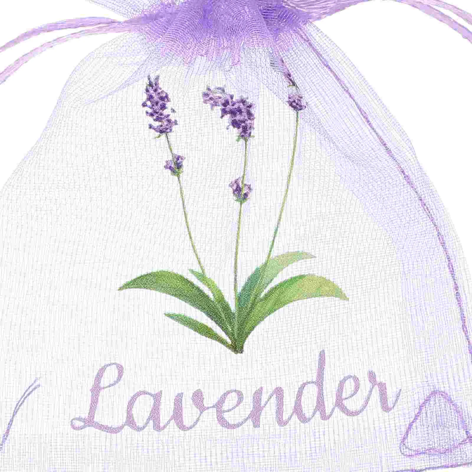 20pcs Lavender Sachets Bags Empty Drawstring Herbs Storage Pouches Lavender Bag Gauze Mesh Breathable Closet Household