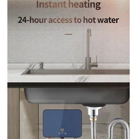 Chauffe-eau électrique instantané 6000W à température constante, chauffe-eau sans réservoir pour cuisine/salle de bain, compact, sûr, économe en énergie 6
