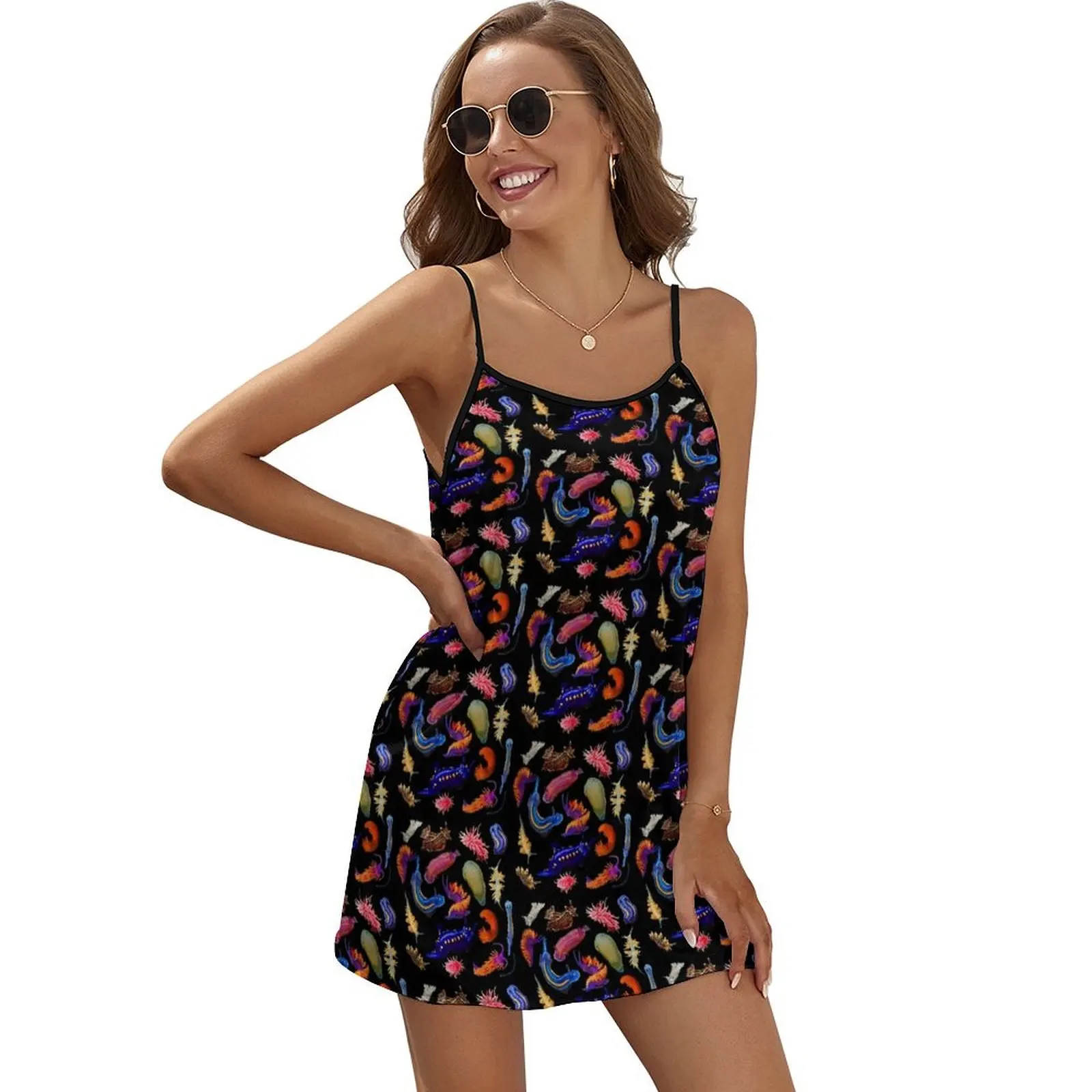 

Платье Nudibranchia без рукавов, летнее женское платье 2024, модная одежда, праздничный наряд, женские летние платья