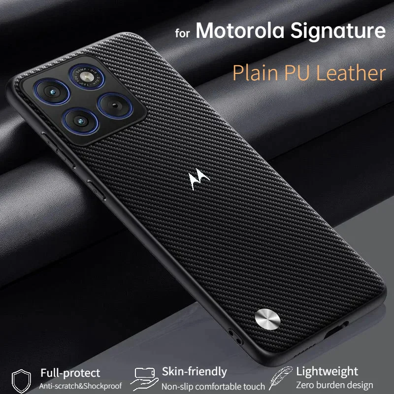 Luxury Plain PU Leather Anti-Drop Phone Case