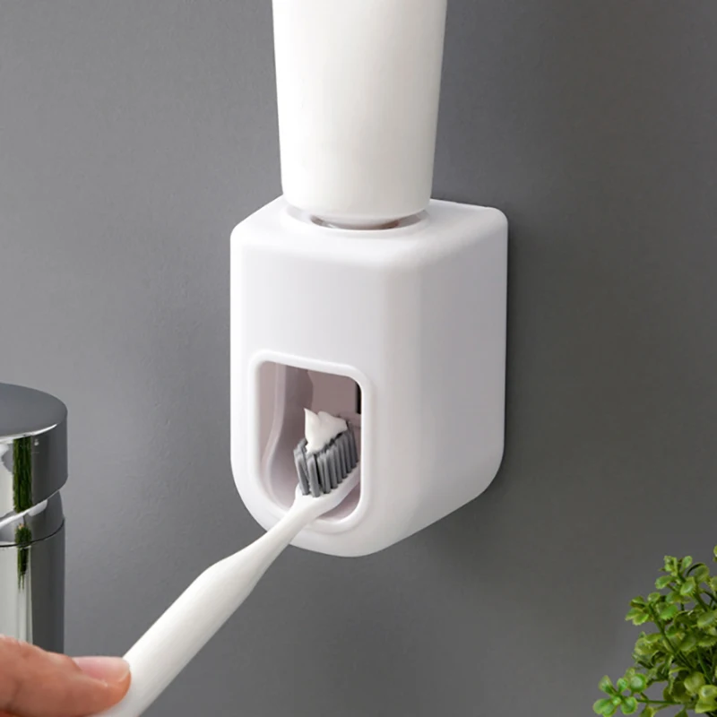 Creative Wall Mount Automatic Toothpaste Dispenser Bathroom Accessories Waterproof Lazy Toothpaste Squeezer Toothbrush Holder 5