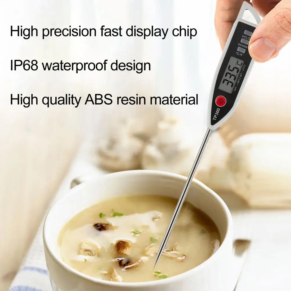Digital Water Thermometer For Liquid, Candle, Instant Read With Waterproof  For Food, Meat, Milk, Long Probe