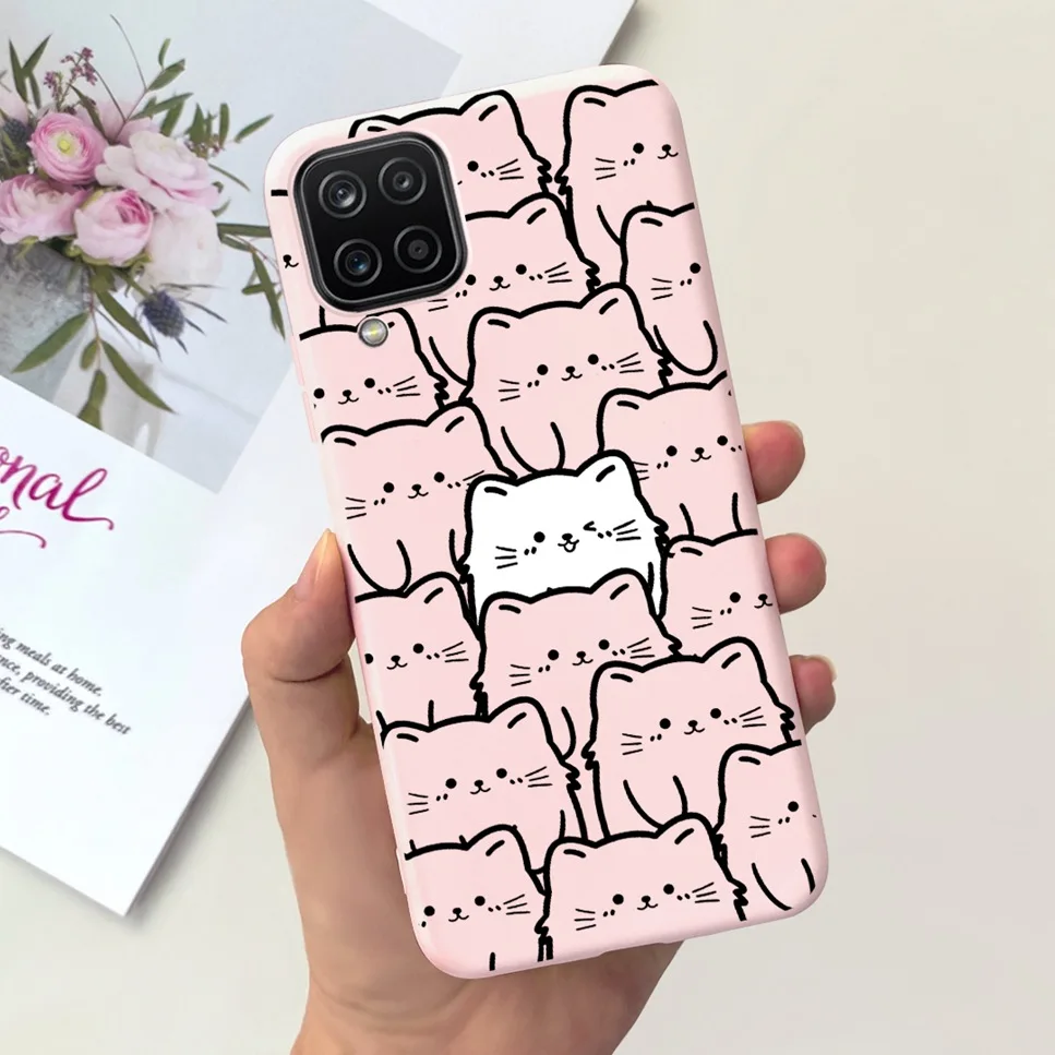 NEW Design For Samsung Galaxy A12 Case Silicone TPU Back Cover For Samsung A12 M12 F12 Galaxy M12 India  Funda Couqe Bumper