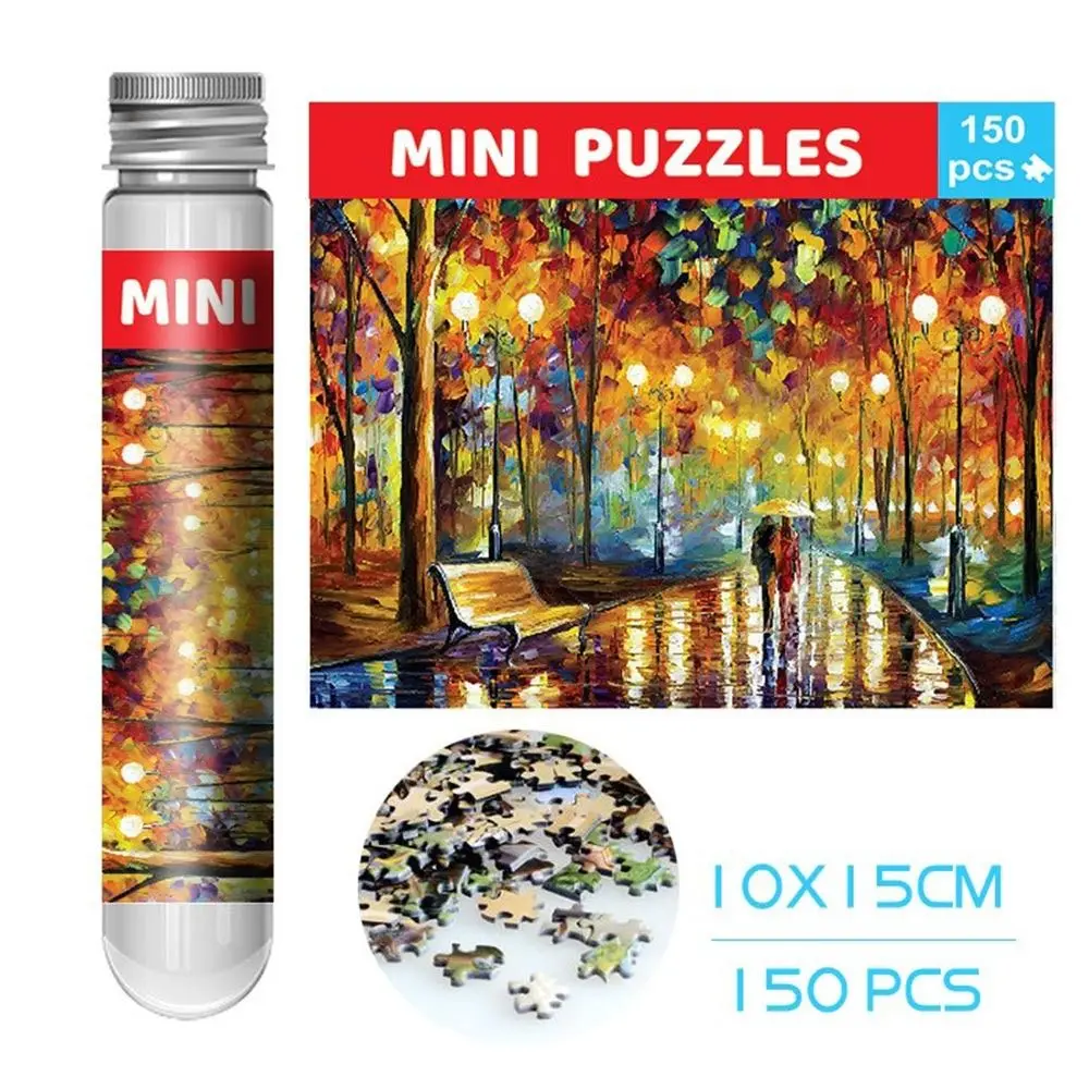 Creative Oil Painting Jigsaw Puzzle Set - 150 Pieces in Mini Test Tubes - Fun & Artistic Puzzle Game