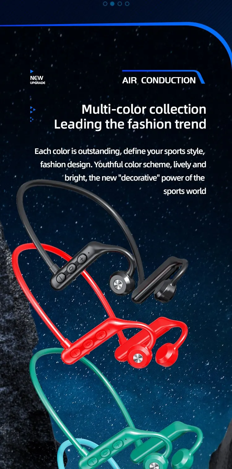 G25 Wireless Headset Bluetooth Earphone Headphones 5.3 Bone Conducting OpenEAR Large Capacity Battery Stereo Waterproof Earbuds S630a211f742c439d9090911b09b36b64c