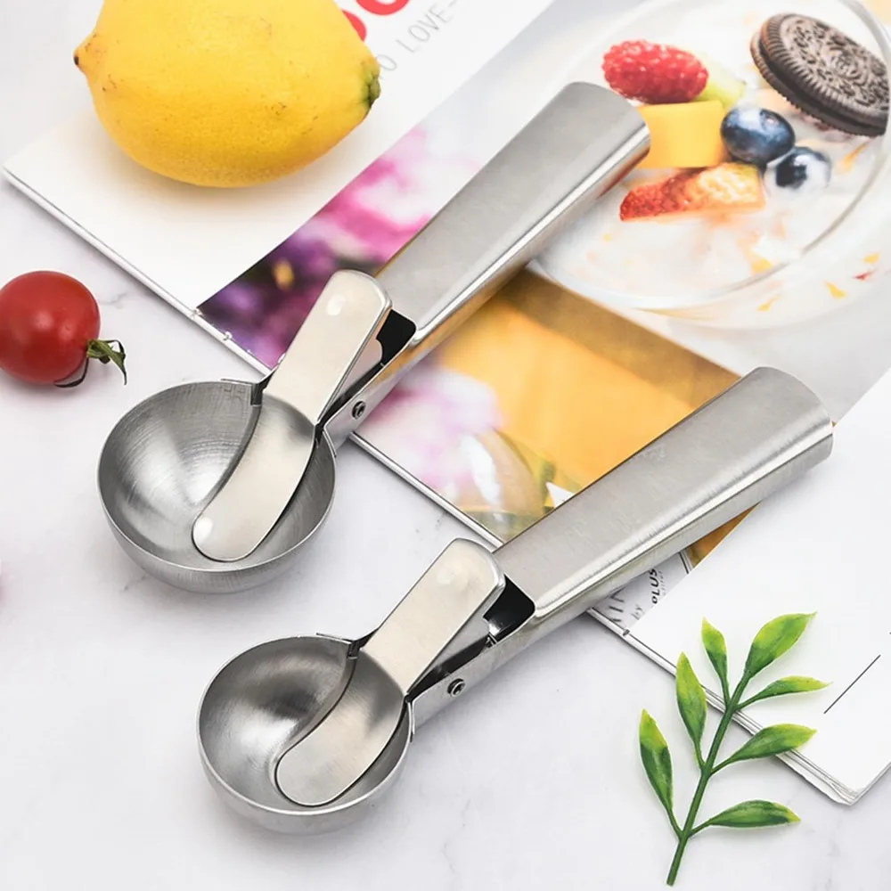 Ice Cream Scoops Multifunctional Stainless Steel Dual-Purpose Scoop Fruit Watermelon Spoon Ball Scoop Ice Cream Tools