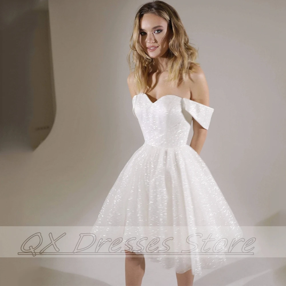 Sparkle Sweetheart Cocktail Dresses for Women Tull Dress A-line Mini Simple Short Party Gown With Sleeveless Ladies