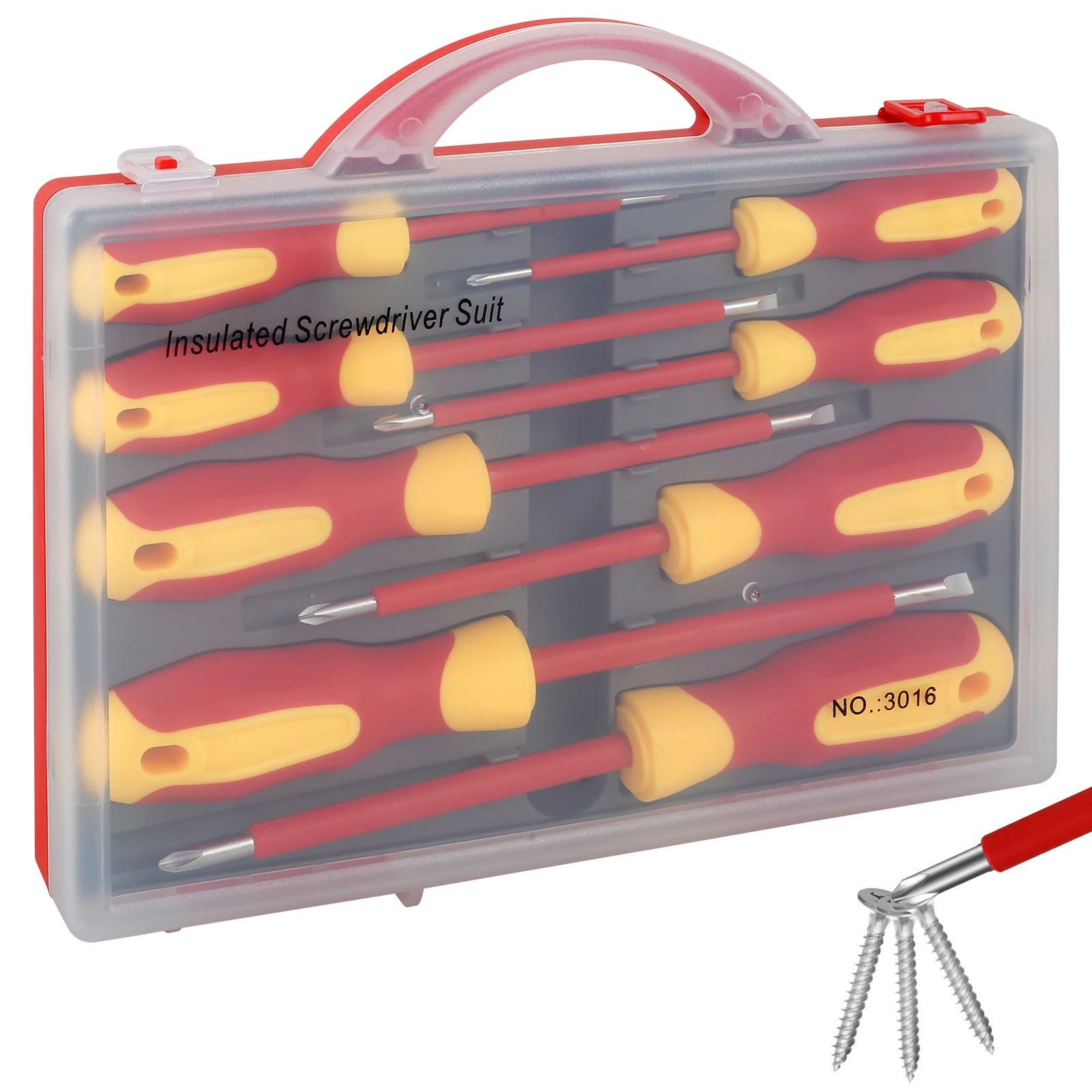 8PcsChangeableInsulatedScrewdriverSetElectricianRepairToolsKit