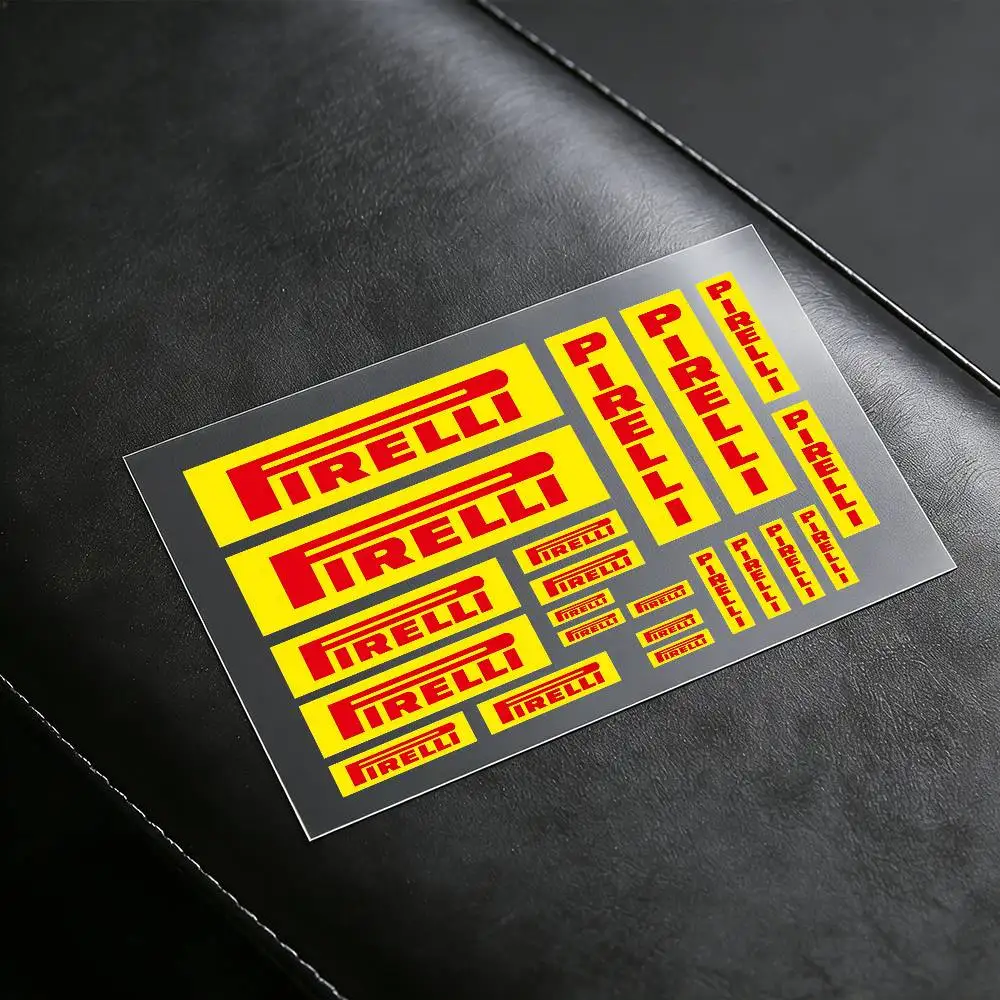 PIRELLI 모토 스티커 자동차 바디 범퍼 창문 오토바이 노트북 벽 비닐 데칼 자동차 튜닝 액세서리