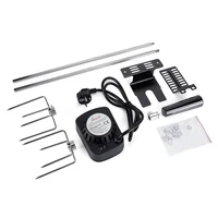 BBQ Grill Motor Meat Forks Set Rotating Motor Electric Automatic Rotisserie Spit Rod For Camping Household Cooking BBQ Motor Set 1