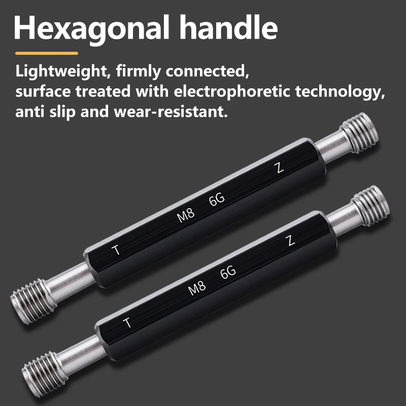 1PCS 6G M52-M58 스틸 미터법 미세 나사 플러그 게이지 고품질 측정 도구 X0.5/0.75/1.0/1.25/1.5/2.0/3.0/4.0/5.0/5.5