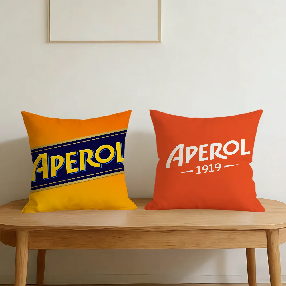 A-Aperol 로고 S-Spritz-z 쿠션 커버 베개 인쇄용 소파 장식 홈 카룸 커피숍 오피스 북유럽 심플리시티
