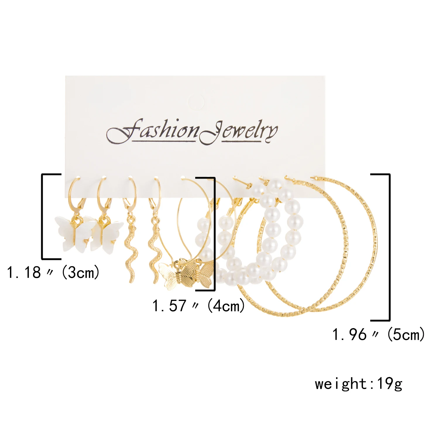 Korean Trendy Geometirc Butterfly Pearl Earrings Set For Women Resin Acrylic Star Heart Round Hoop Earrings Brincos Jewelry Gift