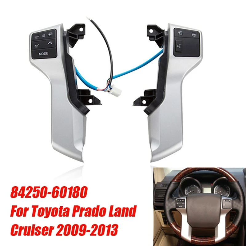 

Control Cruise Audio Button Multifunction Steering Wheel Switch 84250-60180 For Toyota Prado Land Cruiser 2009-2013