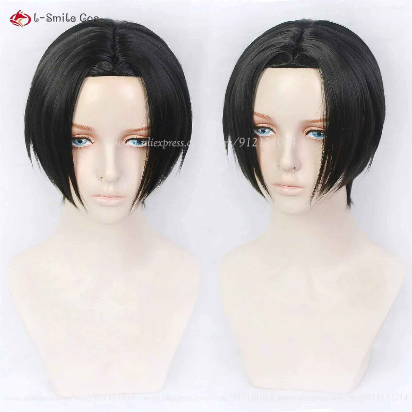 アニメnana-女性のためのコスプレウィッグ,短い黒のかつら,耐熱性,合成