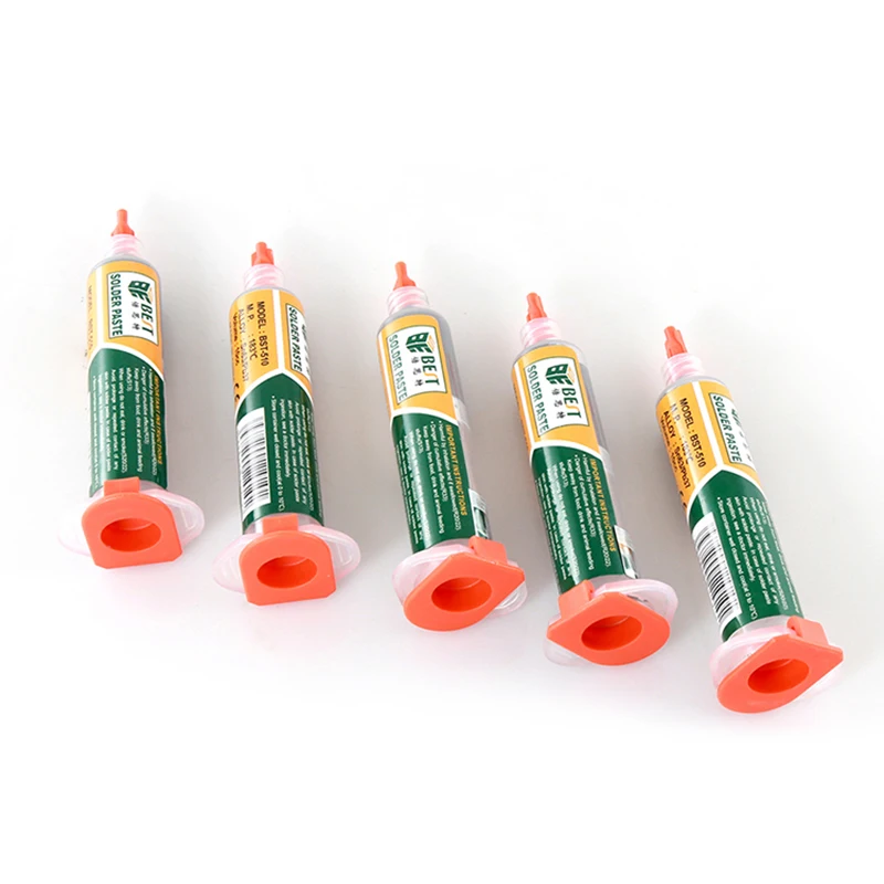 welding sticks Syringe Liquid Flux Soldering Paste Mobile Phone PCB Circuit Board Repair Medium Temperature Welding Tool 183℃ Tin Solder Paste wireless welding rod holder