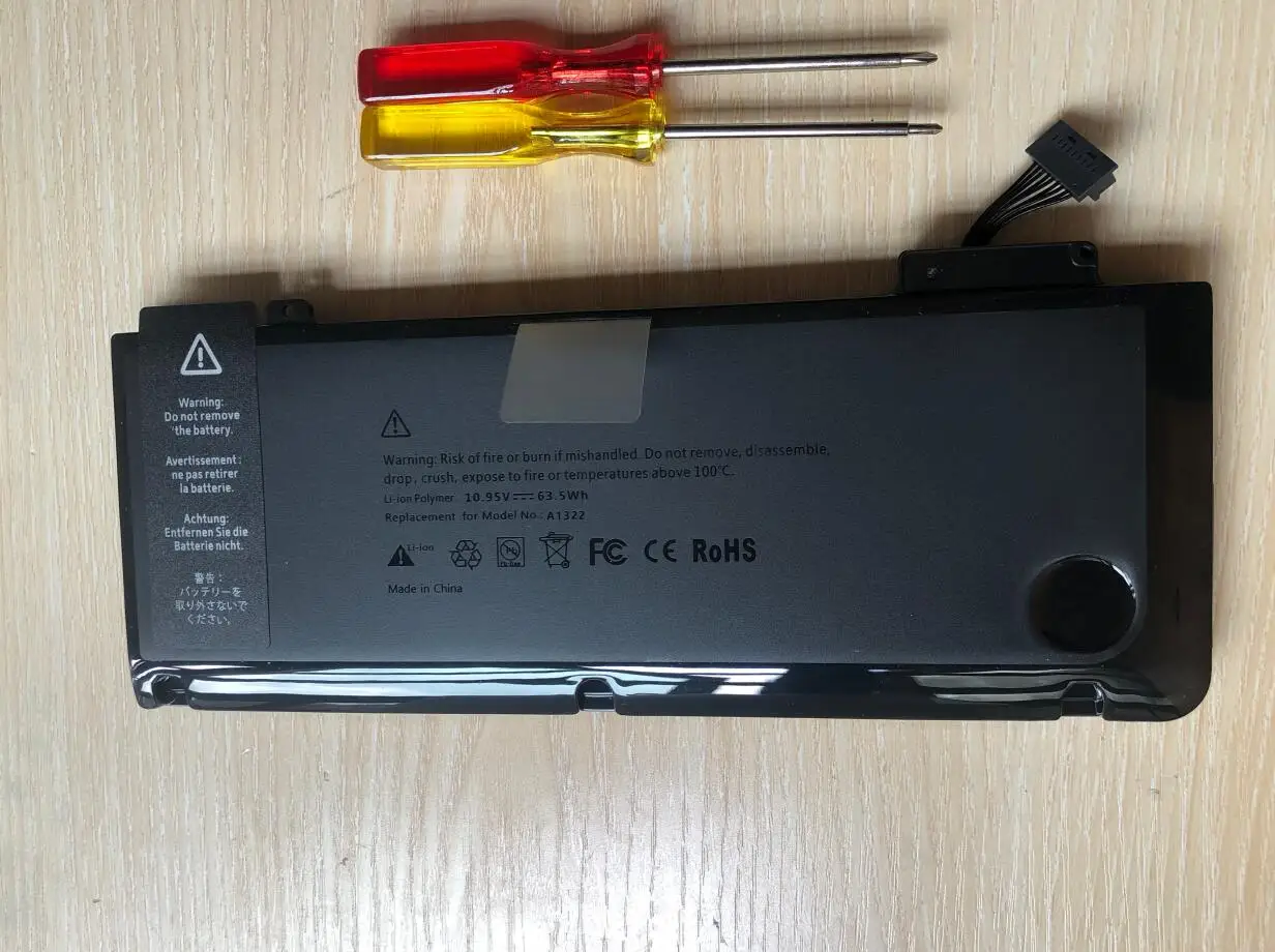 Bateria para Apple Macbook Pro 13 A1278 A1322 Mid 2012 2010 2009 Início de 2011 Pcs Chaves de Fenda Livre - Imagem 4