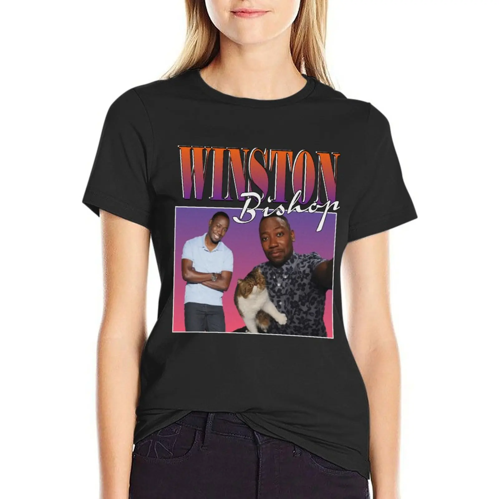 

Winston Bishop T-shirt hippie clothes aesthetic clothes kawaii clothes workout shirts for Women loose fit