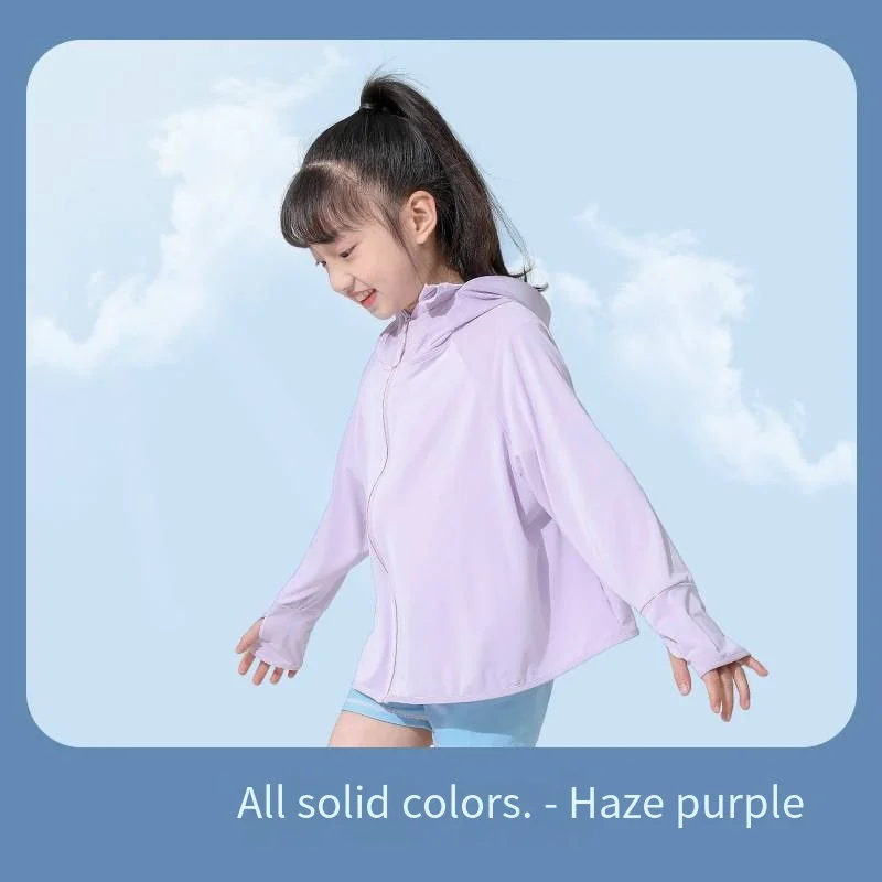 Children Camping Hiking Jacket Quick Dry Clothes UV Protection Zipper Hooded Cardigan Sun Protection Clothing Bicycle Gifts