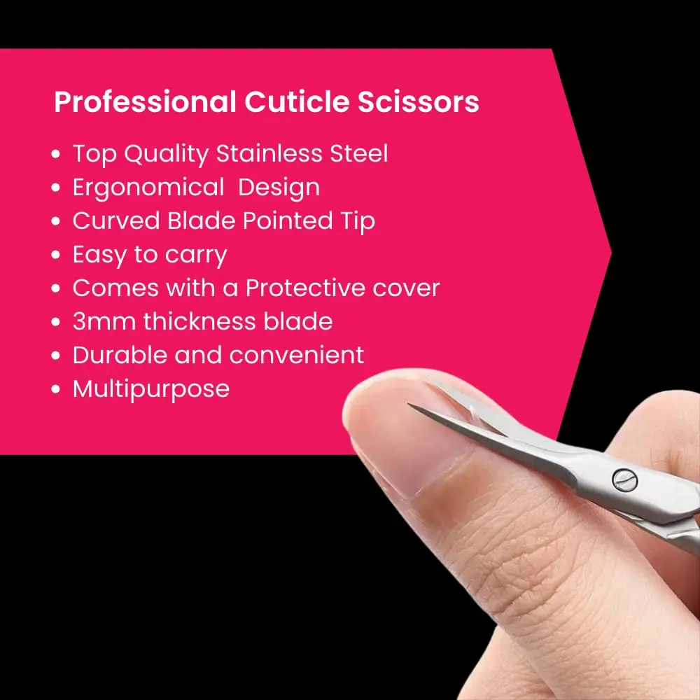 Sharp Cuticle Scissors, Multi-Purpose Curved Small Scissors Beauty for  Manicure, Eyelashes, Eyebrow, Toenail for Women and Men - AliExpress