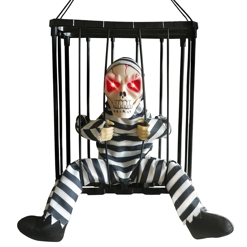 

Halloween Hanging Decorations Spooky Ghost Voice Activated Haunted House Props