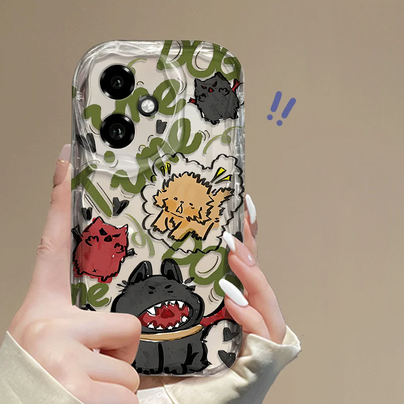 Shockproof Cartoon Cat Pattern Flexible TPU Case - Protective Back Cover s