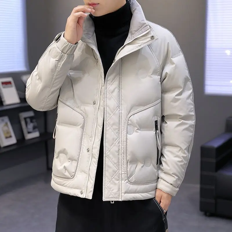 2023 Winter New down Jacket Men Short Hood Clothes Lightweight Korean Style Fashion Brand Youth Winter Clothing Coat Men