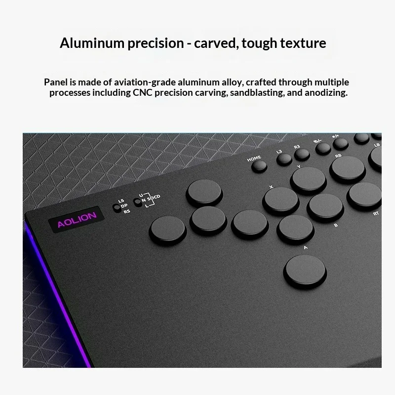 AOLION Apex Hitbox 컨트롤러 아케이드 격투 게임 키보드 스트리트 파이터 6/PC/PS5 스위치용 핫스왑 버튼 컨트롤러