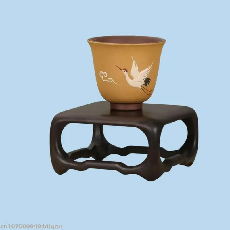 Solid Wood Carving Display Stand Flower Pot Ornament Display Base Lathe Frame Incense Burner Stone Sculpture Base