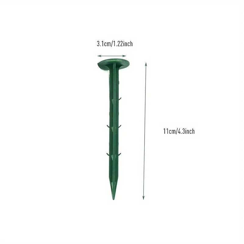 100pcs Turf Nails Lawn Mulch Fixing Nails Plastic Gardening Nails Anti-Grass Cloth Nails Plastic Push Pins