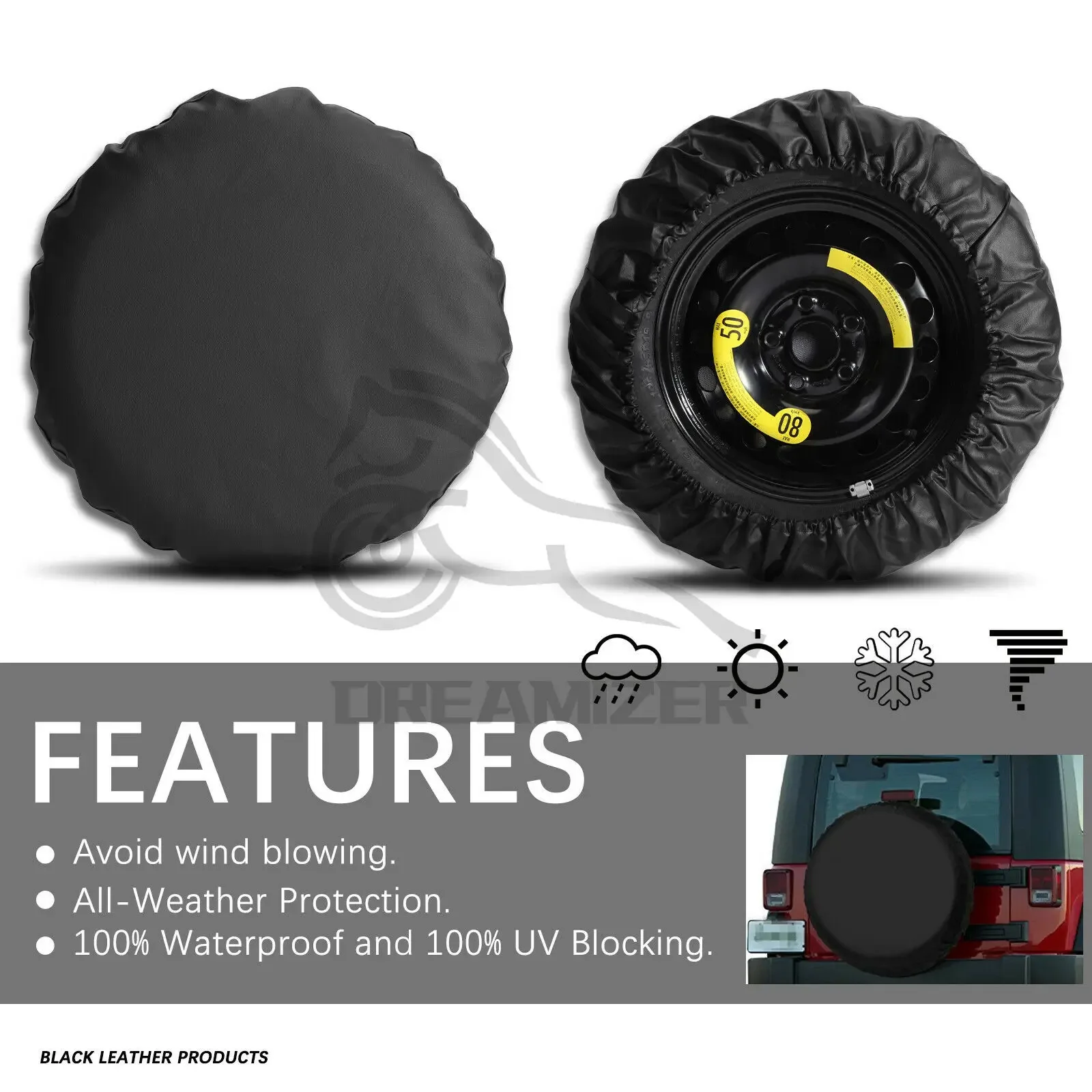 Housses Pneus Auto Couvre-Roue De Secours Couverture, Pour Mitsubishi