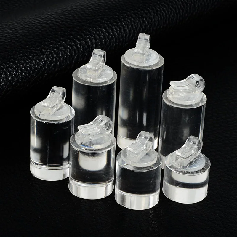 Clear Acrylic Crystal Ring Holder Jewelry Holder Display Finger Ring Stand Single Ring Display Support Holder Decorative