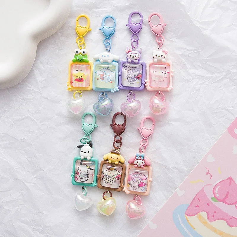 anime Sanrio Hello Kitty Love Keychain Cute Kuromi Cartoon Keychain Children's Toy Pendant Couple Backpack Accessories Gift
