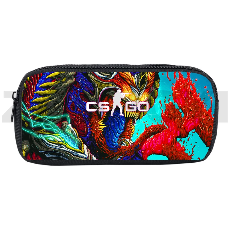 3D 게임 CS GO 연필 케이스 애니메이션 CSGO 펜 가방, 학생 문구 보관 가방, 여성 남성 화장품 가방, 메이크업 파우치, 사무용품