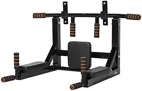 

Pull Up Bar Mounted Chin Up Bar Multi-Grip Full Body Strength Training Workout Dip Bar,Power Set Support to 440Lbs