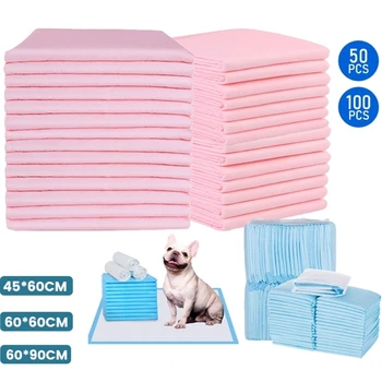 50/100 pezzi pannolini per animali domestici tappetino per pannolini cuscino pulito monouso per addestramento per cuccioli tappetino super assorbente ad asciugatura rapida